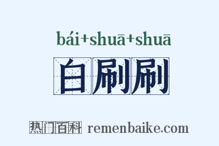 白刷刷是什么意思的图片